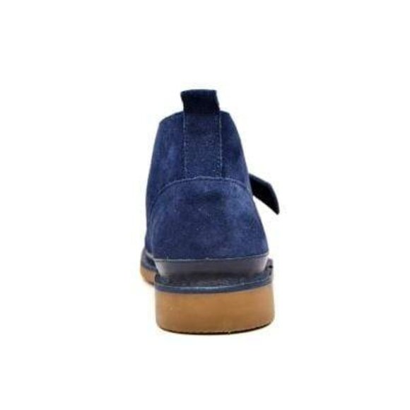 British Walkers Cambridge Men's Blue Suede Desert Boots - Picture 6 of 7